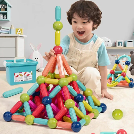 Magnetic Building Blocks + FREE 6000 Pages 7 IN 1 PDF Worksheet For Kids